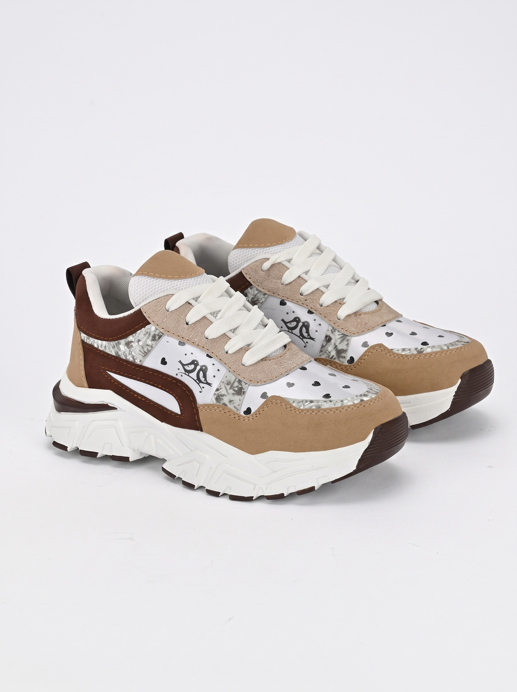 Women Colourblocked Lace-Ups Chunky Sole Sneakers