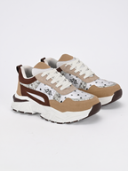 Women Colourblocked Lace-Ups Chunky Sole Sneakers