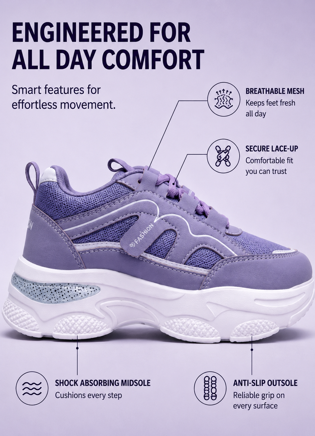 Women Textured Sneakers
