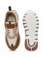Women Colourblocked Round Toe Lace-Ups Sneakers