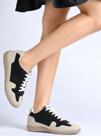 Women Colourblocked Suede Sneakers