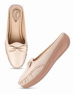 Women Solid Loafers With Bows