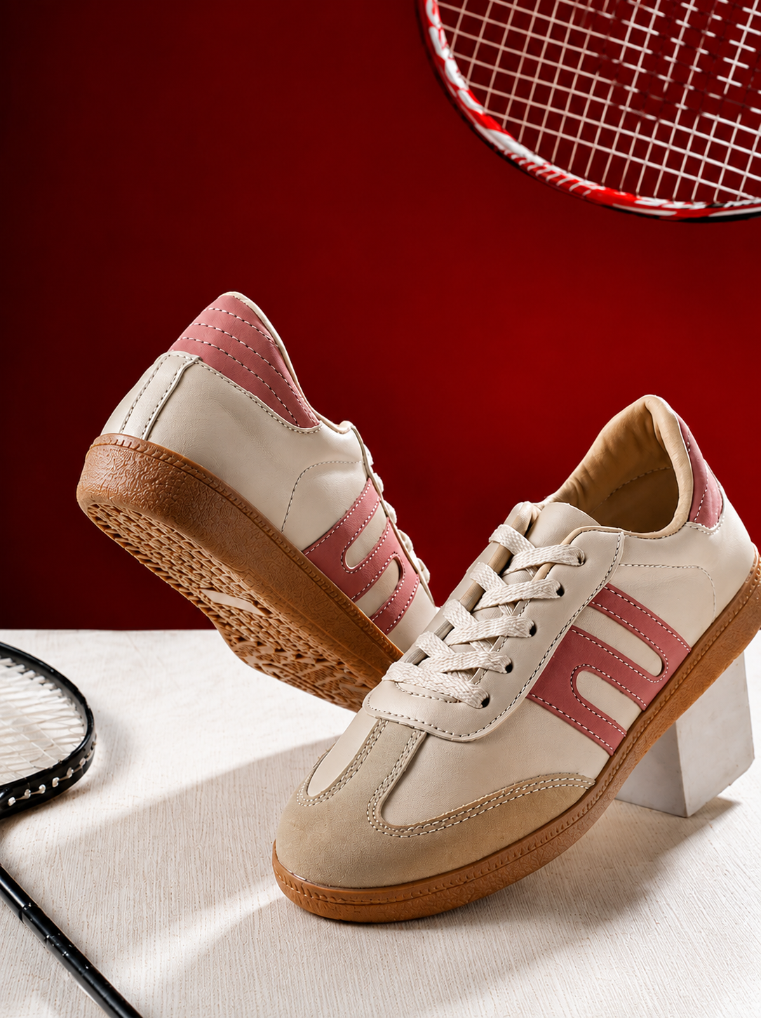 Women Colourblocked Lac-Up Sneakers