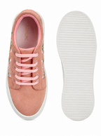 Women Printed Suede Sneakers