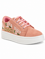 Women Printed Suede Sneakers