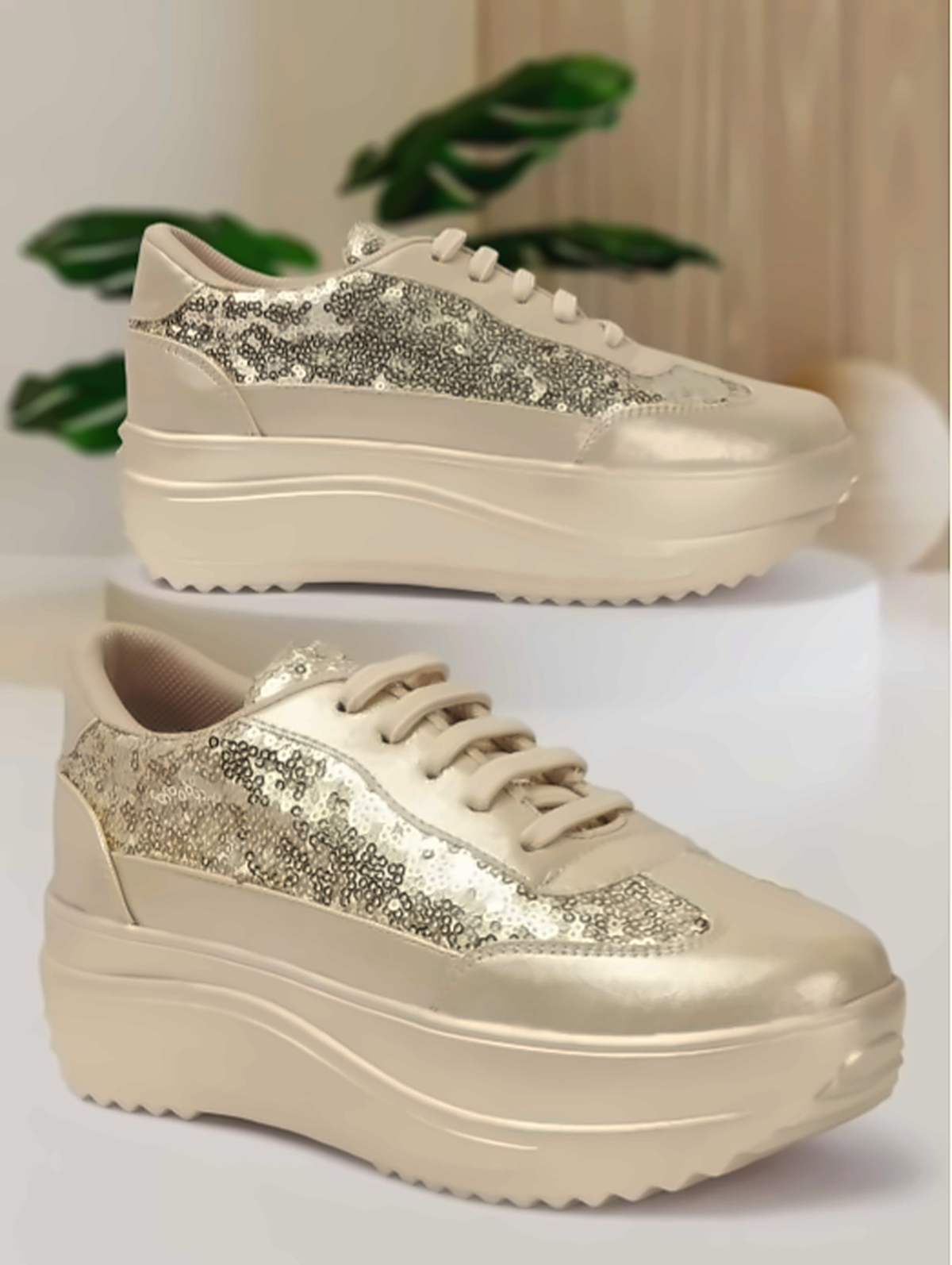 Women Round Toe Lightweight Sneakers