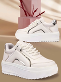 Women Round Toe Lace-Ups Lightweight Sneakers