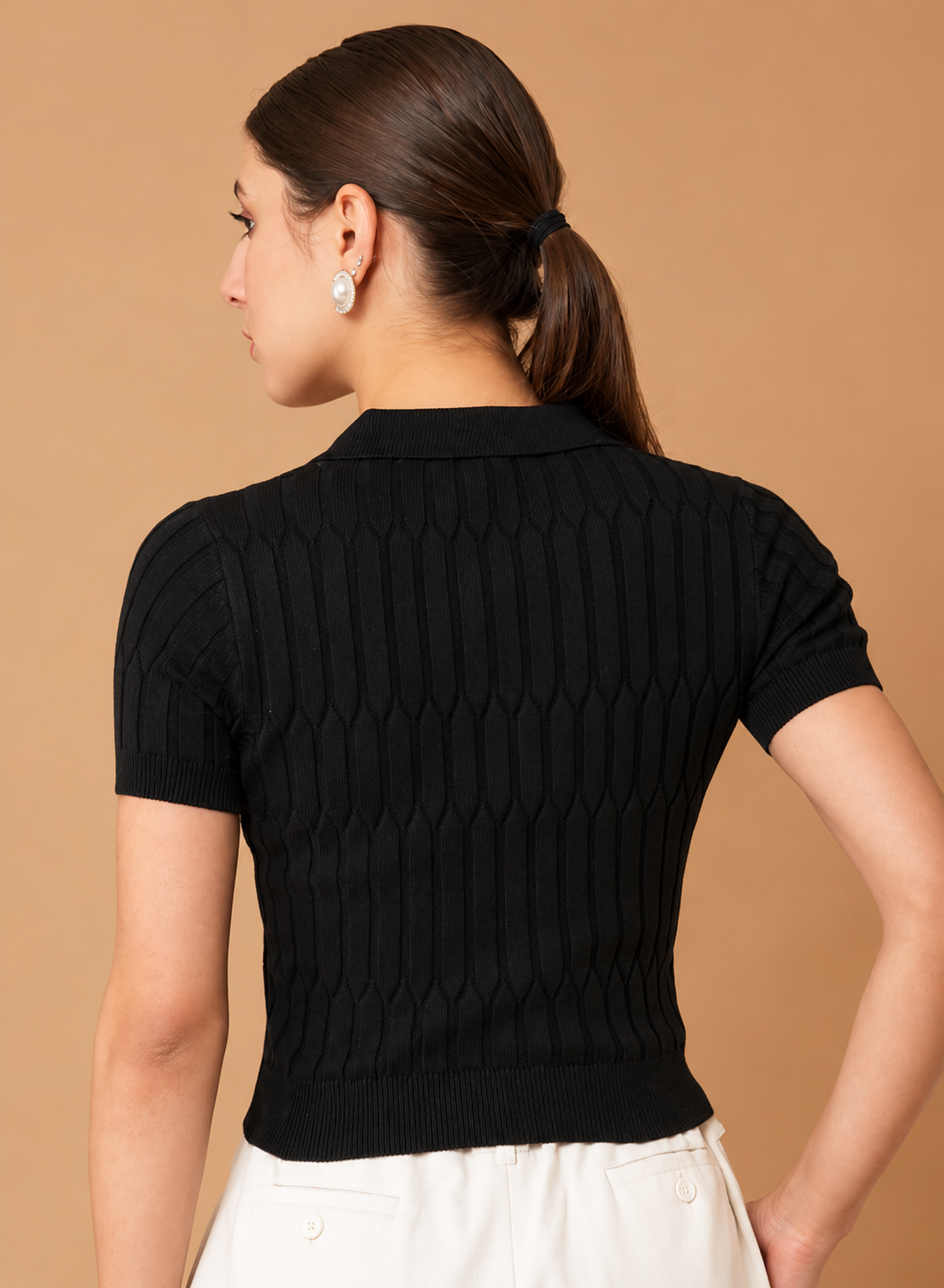 Ribbed Cotton Fitted Crop Top