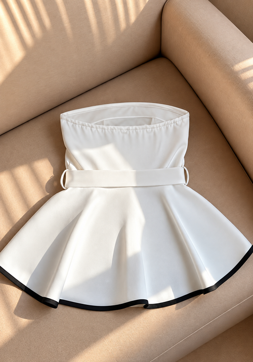Drapierter Bandeau-Top