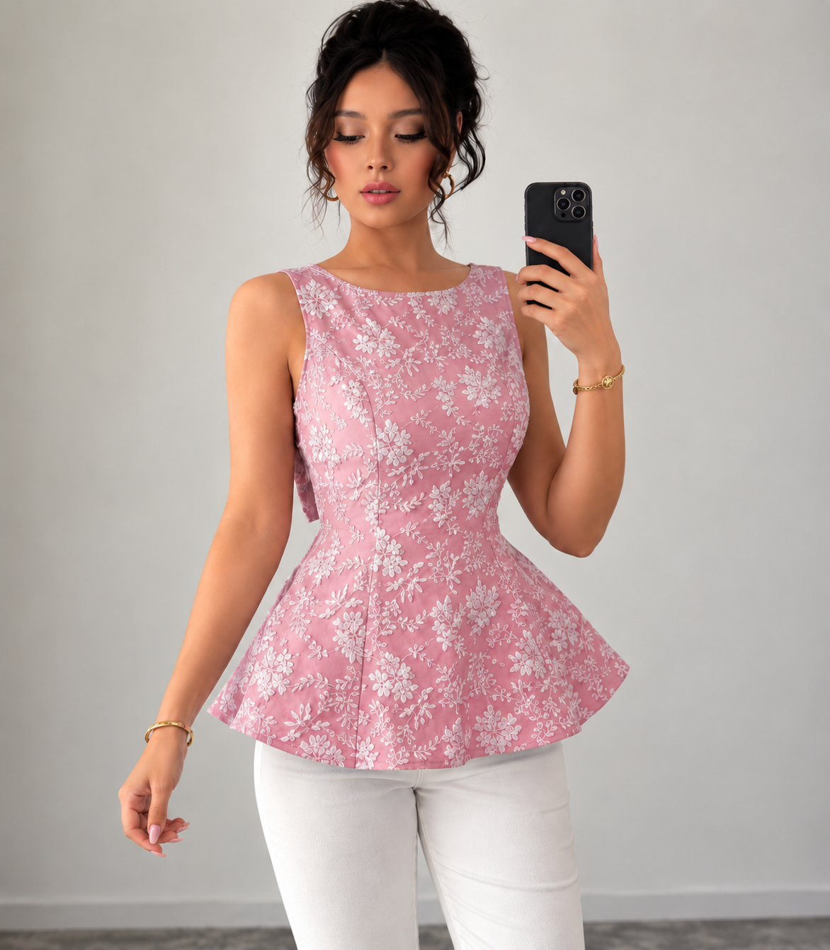 Backless Peplum Top