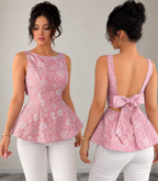 Backless Peplum Top