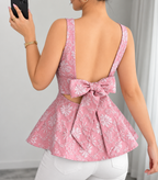 Backless Peplum Top