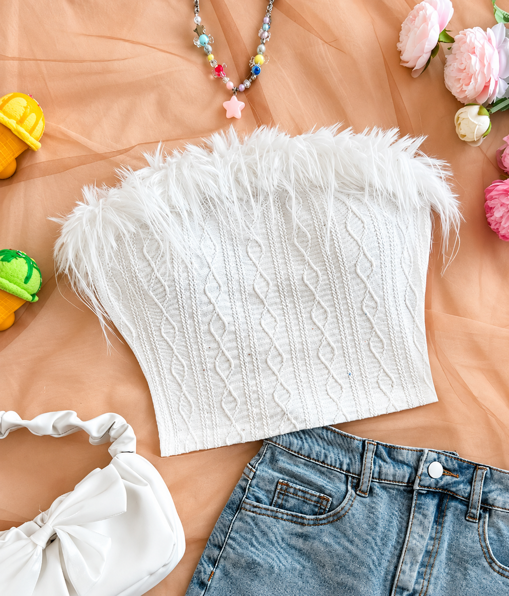 Feather Tube Top