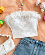 Feather Tube Top