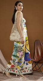 Floral Print A-Line Maxi Dress