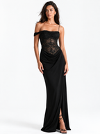 Black Lace Detail Dress