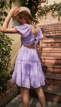 Sweetheart Neck Georgette Fit and Flare Dress