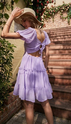 Sweetheart Neck Georgette Fit and Flare Dress