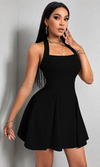 Halter Neck Fit & Flare Dress