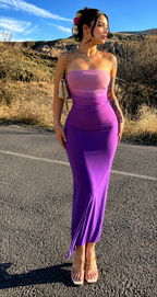 Off-Shoulder Sheath Maxi Dress