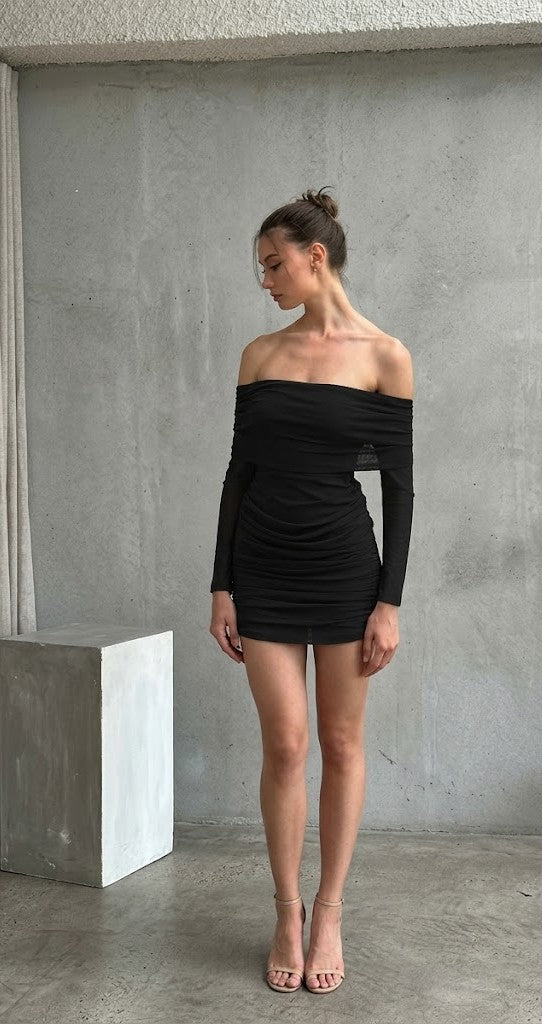 Off-Shoulder Bodycon Mini Dress