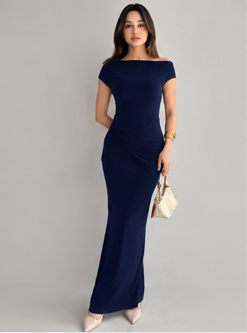 One Shoulder Bodycon Maxi Dress