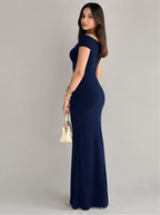 One Shoulder Bodycon Maxi Dress