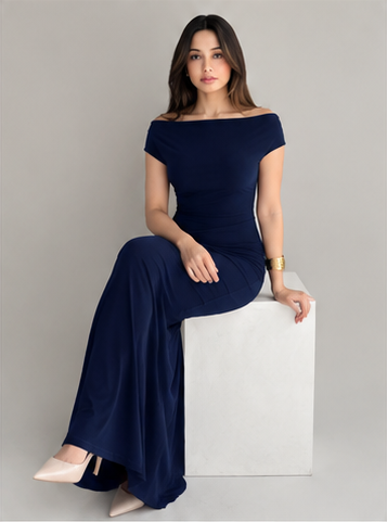 One Shoulder Bodycon Maxi Dress