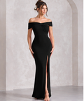 Off-Shoulder Sheath Maxi Dress
