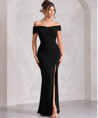 Off-Shoulder Sheath Maxi Dress