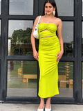 Self Design Polyester Maxi Bodycon Dress