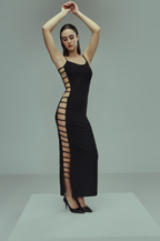 Shoulder Straps Sheath Maxi Dress
