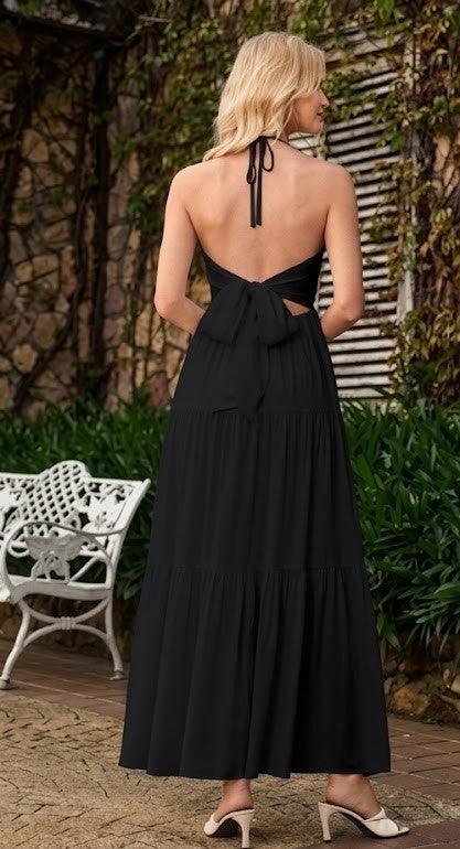 Halter Neck Maxi Dress