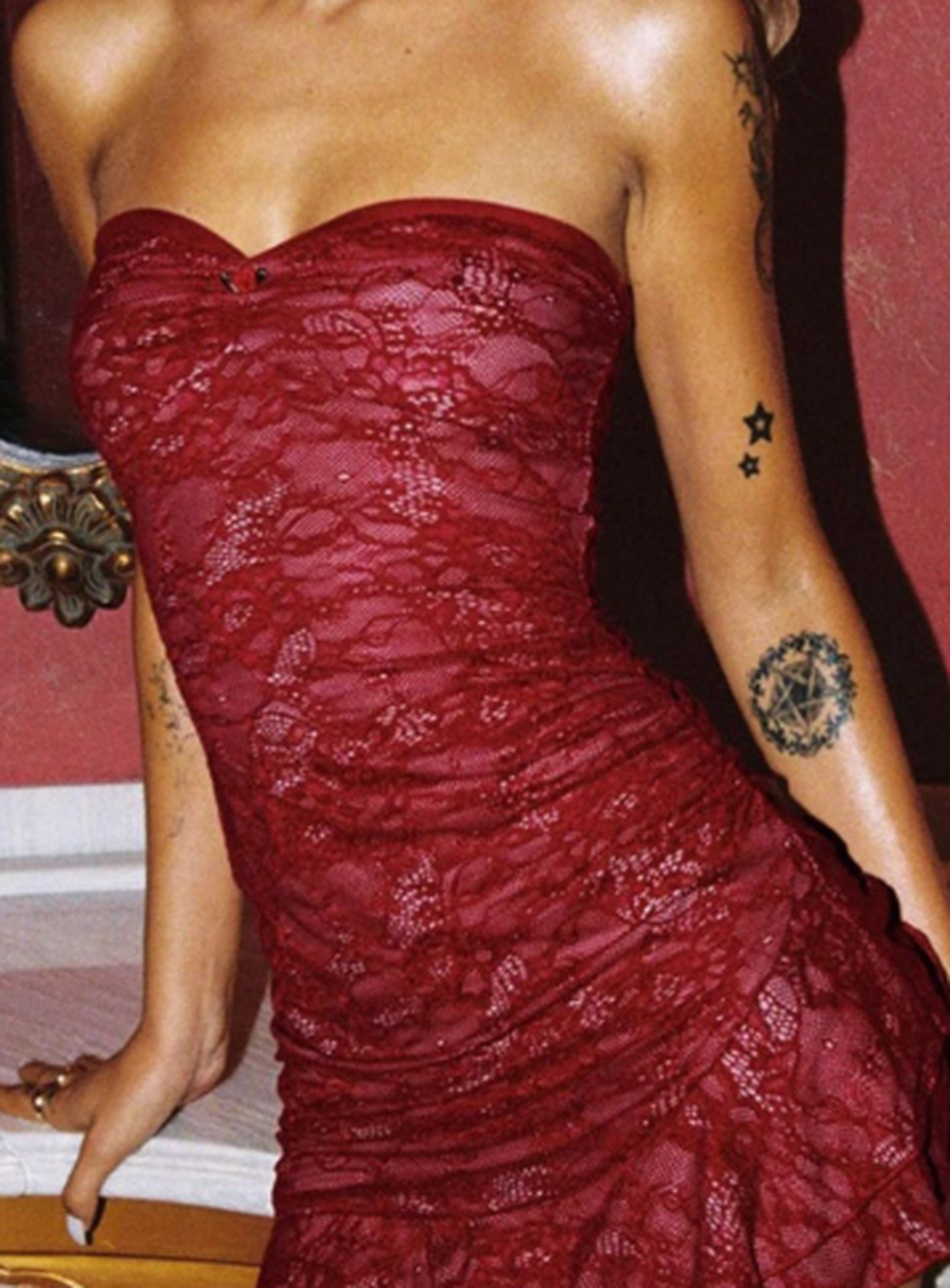 Ruffled Bodycon Mini Dress