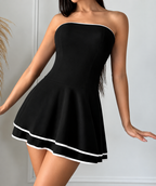 Off-Shoulder Fit & Flare Mini Dress