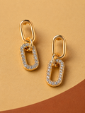 London Women Harvest Pave Chain Drop Earring