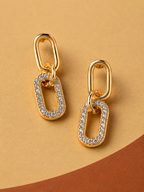 London Women Harvest Pave Chain Drop Earring