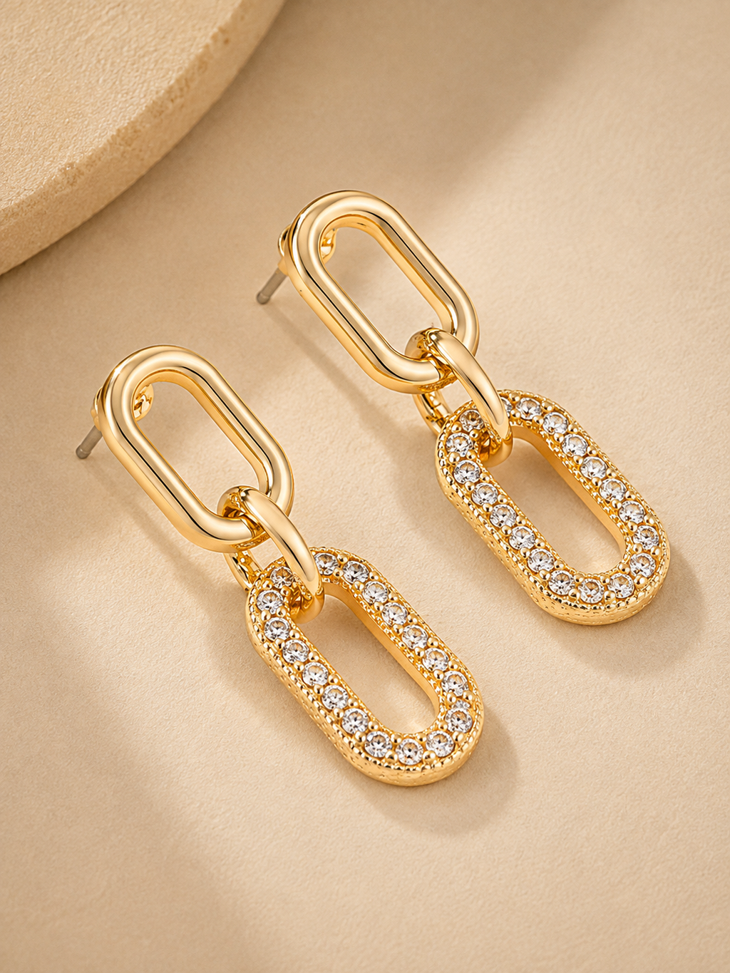 London Women Harvest Pave Chain Drop Earring