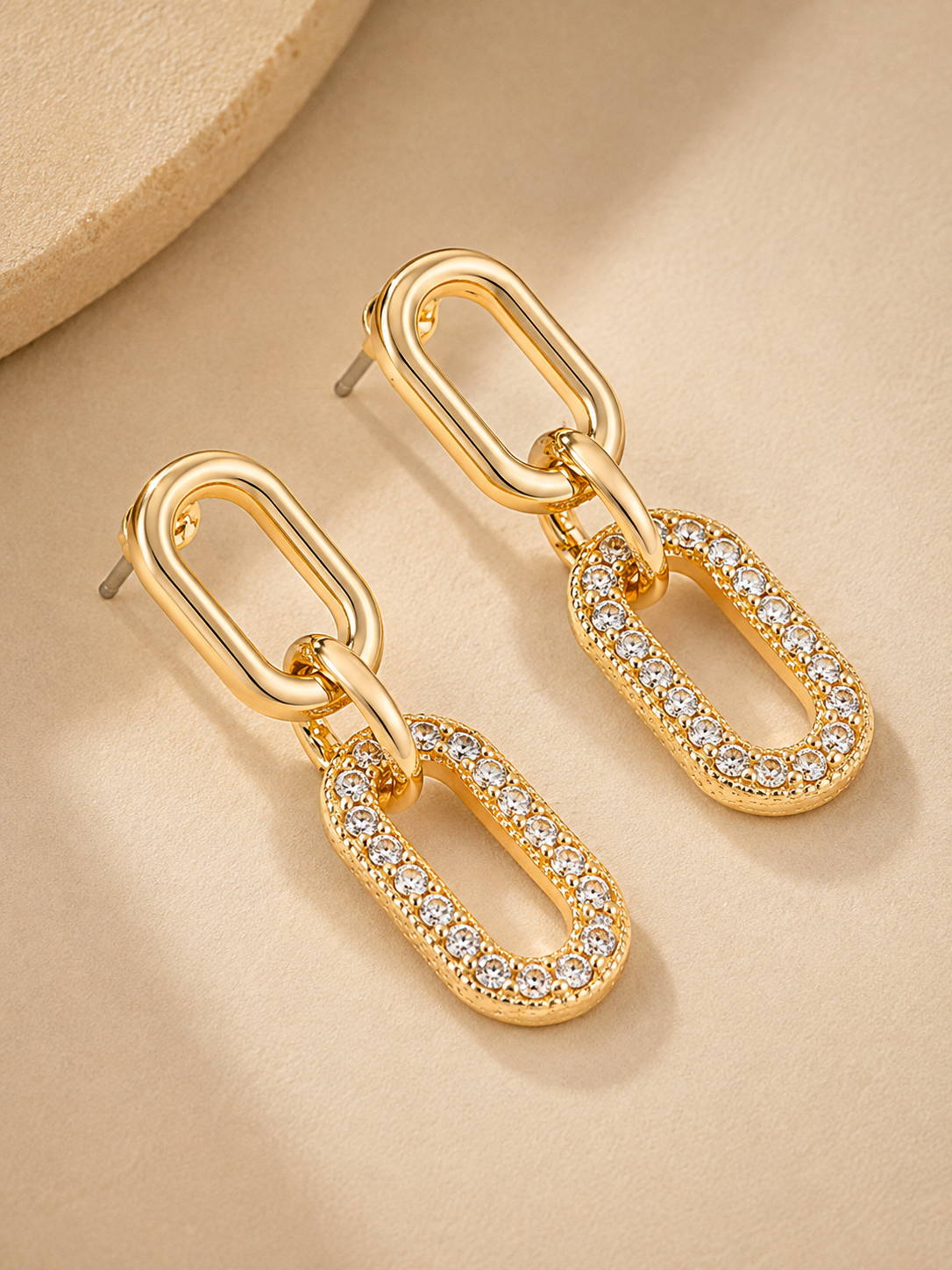 London Women Harvest Pave Chain Drop Earring