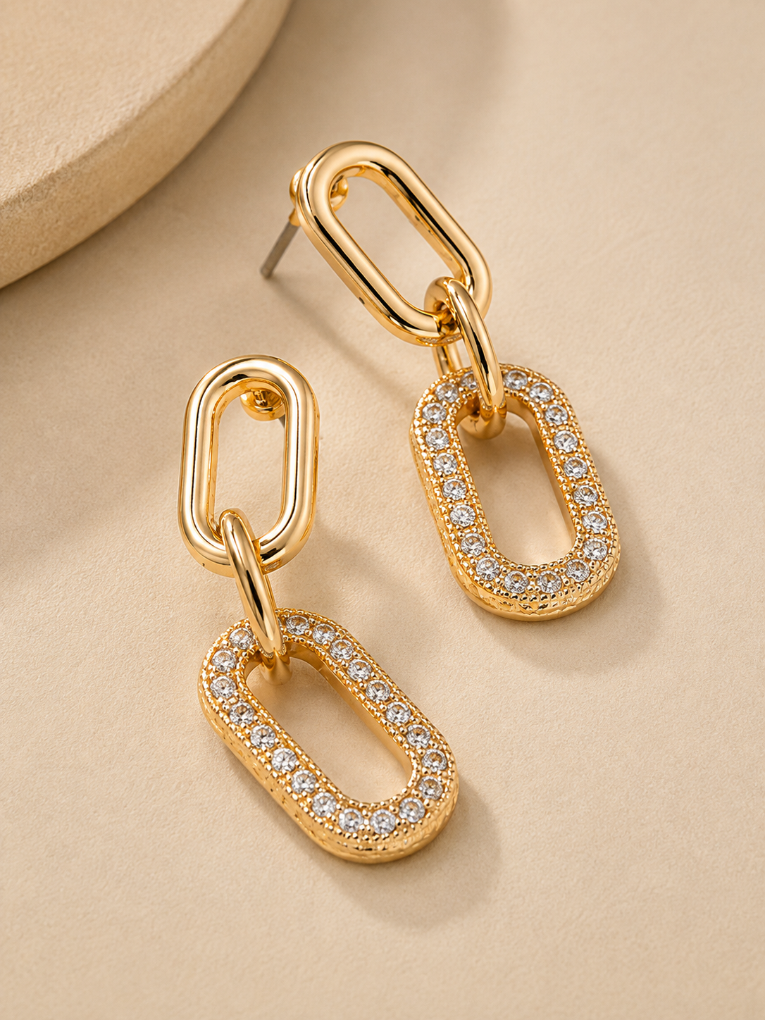 London Women Harvest Pave Chain Drop Earring