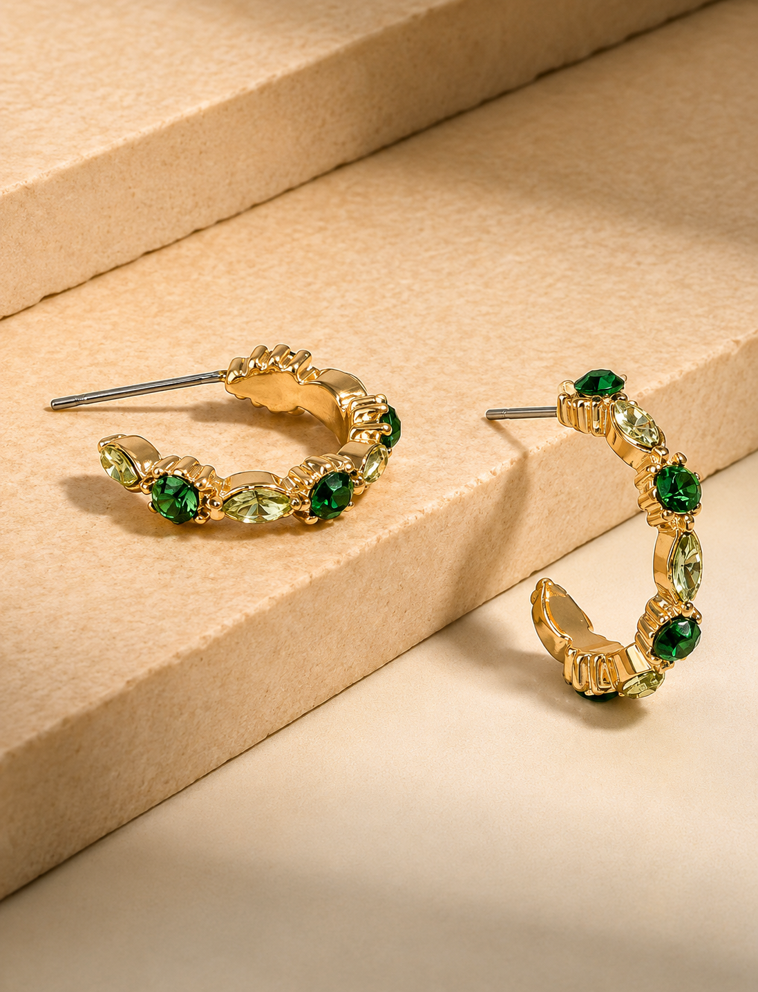 Circular Half Hoop Earrings