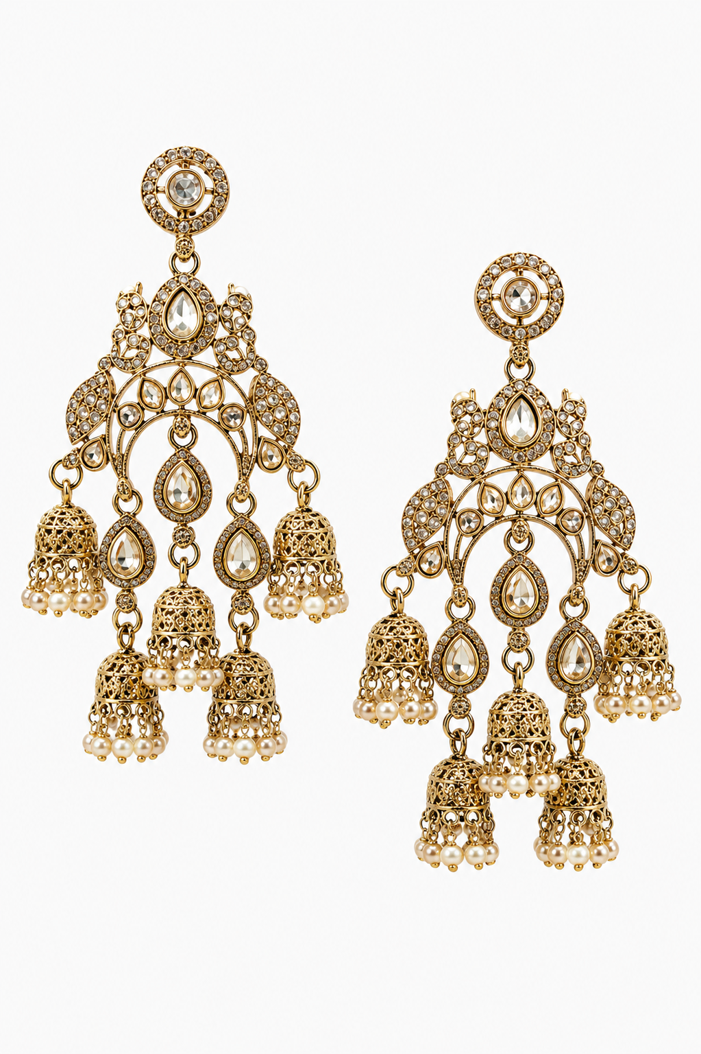 Geometric Jhumkas Earrings