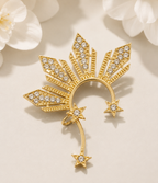 Gold Crystal Star Ear Cuff Earring