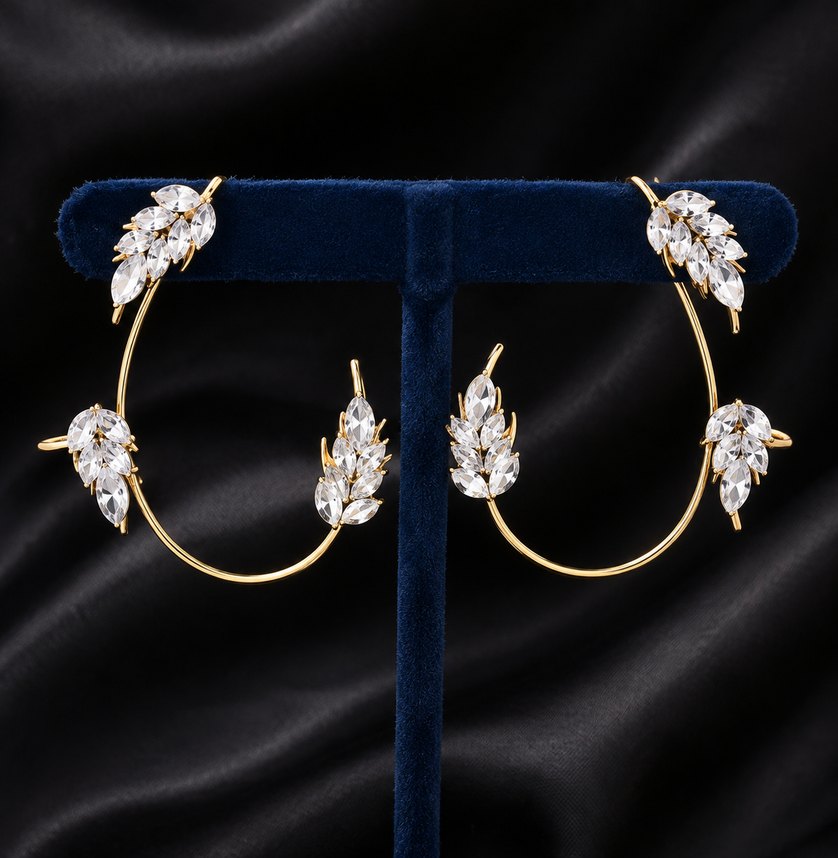 Leaf Shaped Ear Cuff Earrings