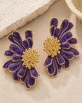 Women Big Flower Gold-Plated Korean Studs Earrings