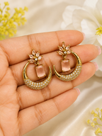 Crescent Shaped Drop Earrings