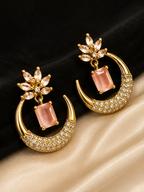 Crescent Shaped Drop Earrings