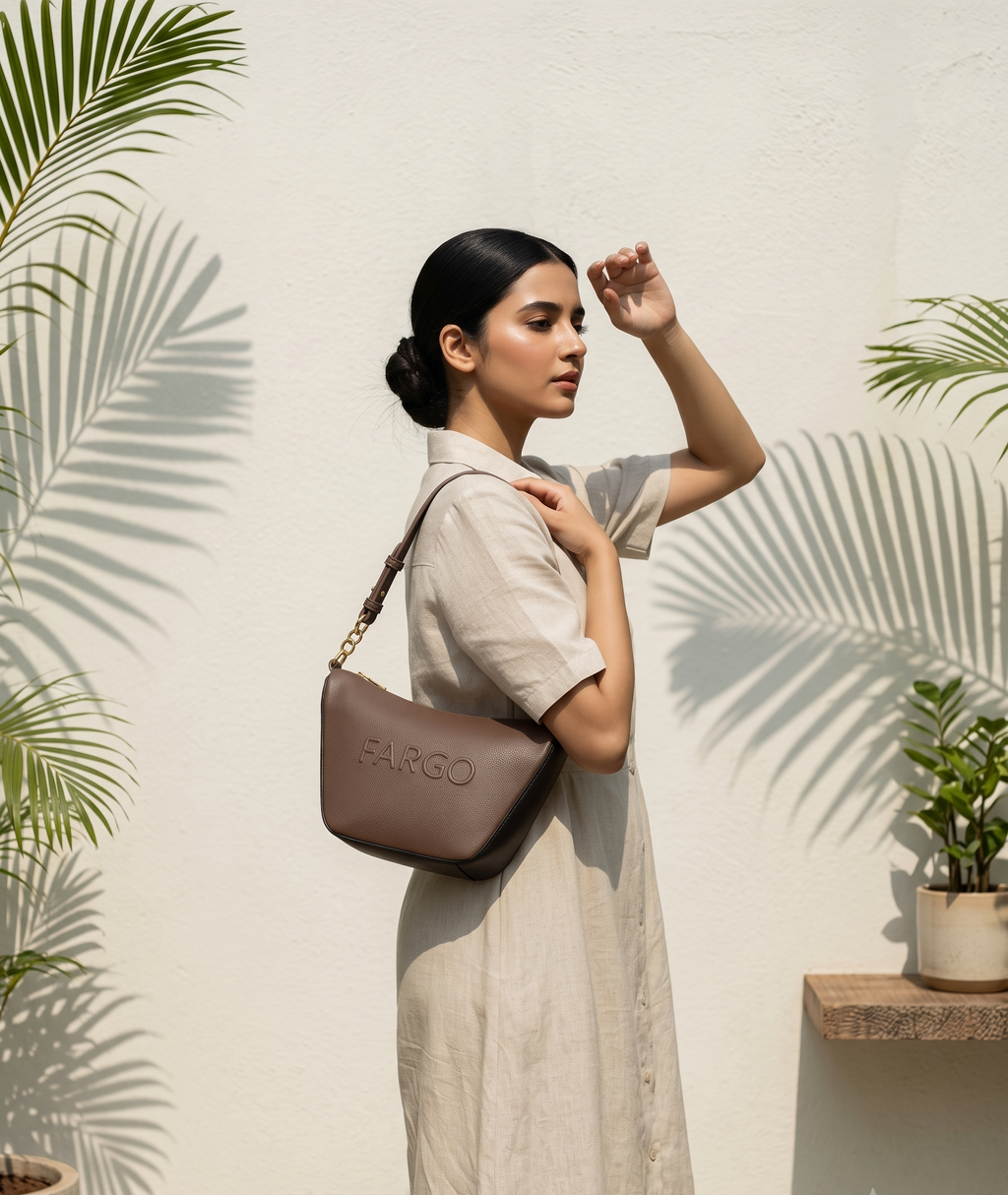 Vista Grey Shoulder Bag for Women