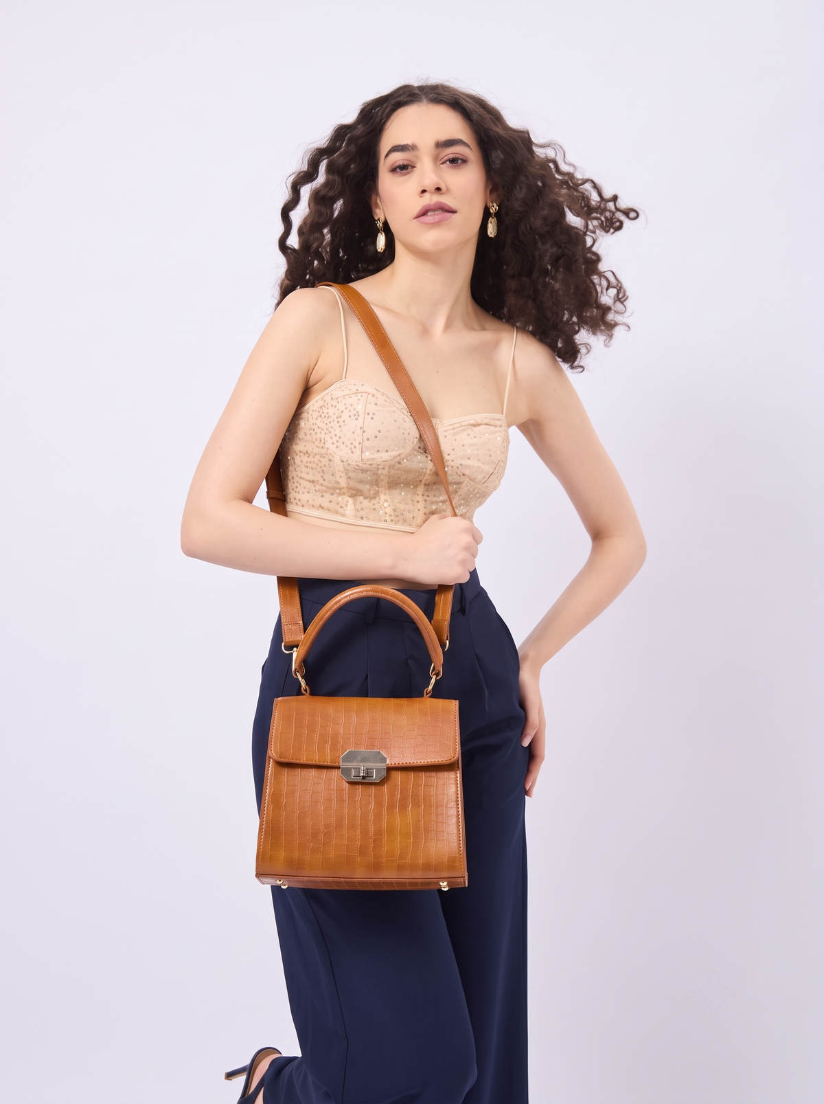 Dynasty Croco Handbag for Women