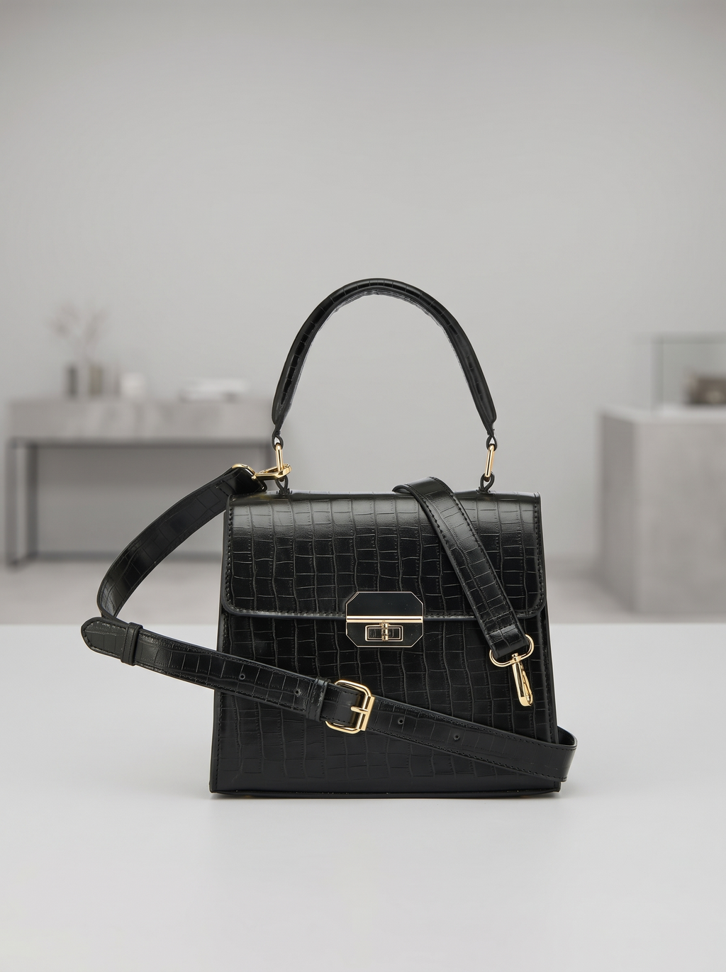 Dynasty Croco Handbag for Women